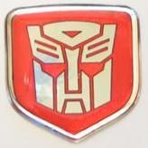 3D Steering Wheel Badge Red Autobot 02-09 Dodge Truck - Click Image to Close